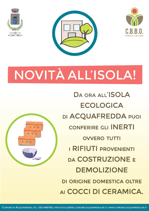 Novità all'Isola Ecologica di Acquafredda!