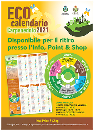 DISTRIBUZIONE ECOCALENDARIO 2021- CARPENEDOLO